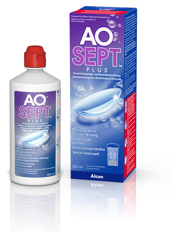 Aosept Unisex Plus Peroxid Pflege Standardgröße 360 Ml Kontaktlinsen-Pflegemittel; -Flüssigkeit; -Lösung; -Reinigungsmittel; Kontaktlinsen