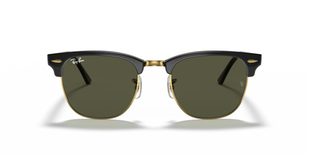 Ray-Ban Herren Schwarz,Goldfarben Clubmaster 0Rb3016 W0365 Kunststoff Panto Schwarz/Goldfarben Sonnenbrille Mit Sehstärke, Verglasbar; Sunglasses; Auch Als Gleitsichtbrille