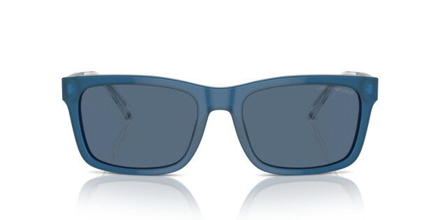 Emporio Armani Herren Transparent,Blau 0Ea4224 609280 Kunststoff Rechteckig Transparent/Blau Sonnenbrille Mit Sehstärke, Verglasbar; Sunglasses; Auch Als Gleitsichtbrille