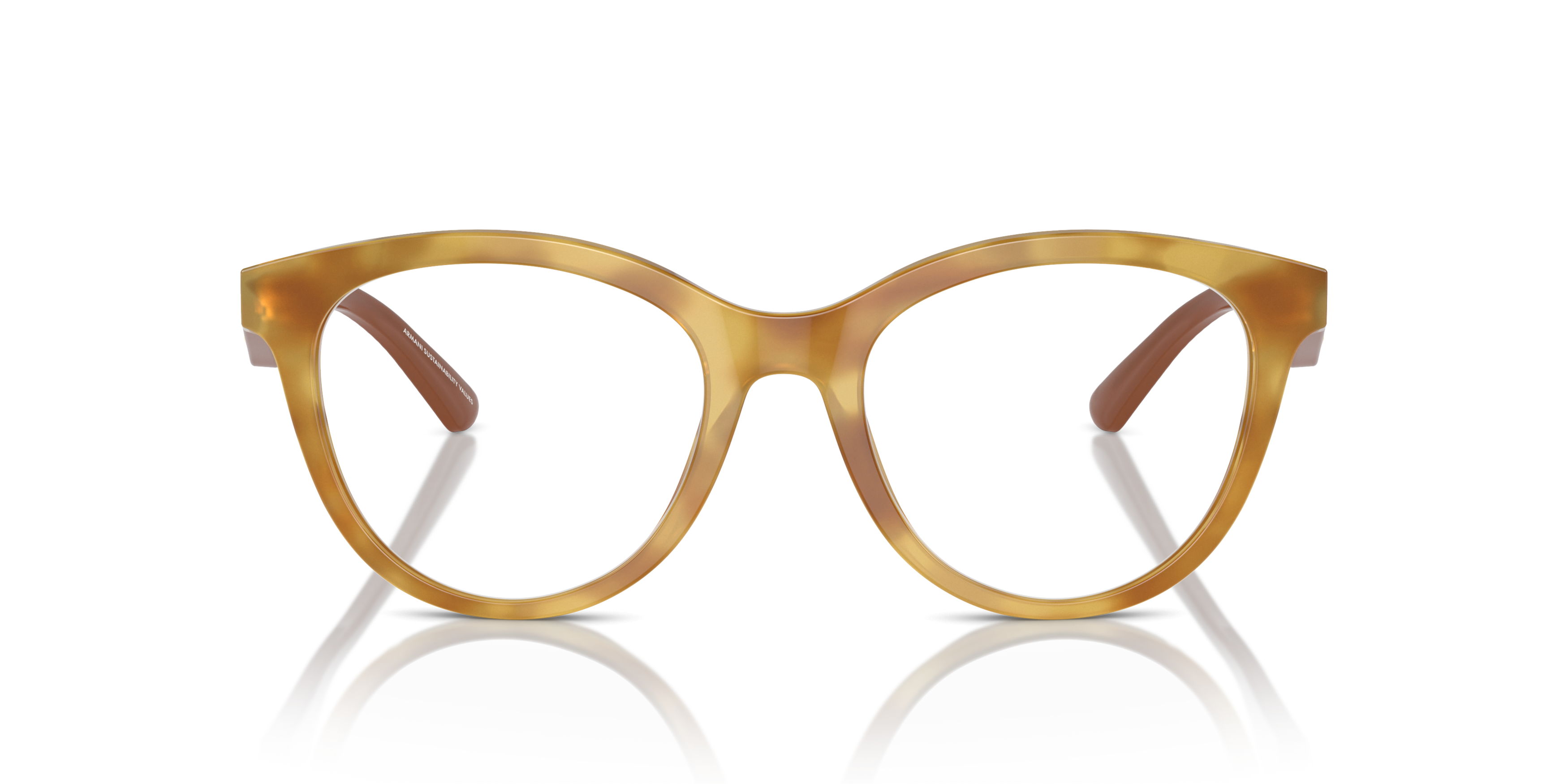 Emporio Armani Damen Havana,Petrol Ea3236 0 6115 Kunststoff Schmetterling / Cat-Eye Havana/Petrol Brille Online; Brillengestell; Fassung; Auch Als Gleitsichtbrille