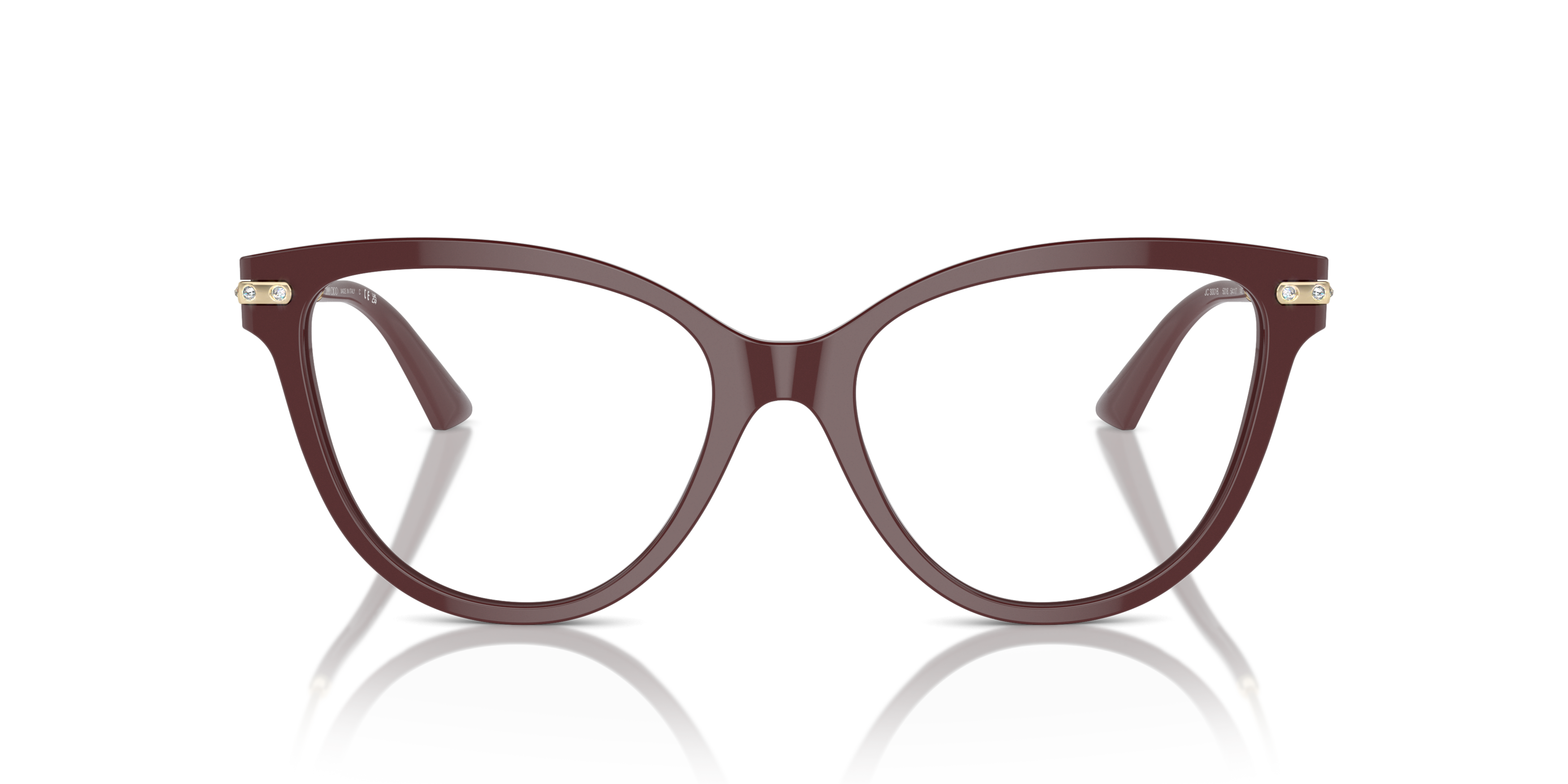 Jimmy Choo Damen Rot,Petrol Jc3001b 0 5018 Kunststoff Schmetterling / Cat-Eye Rot/Petrol Brille Online; Brillengestell; Fassung; Auch Als Gleitsichtbrille