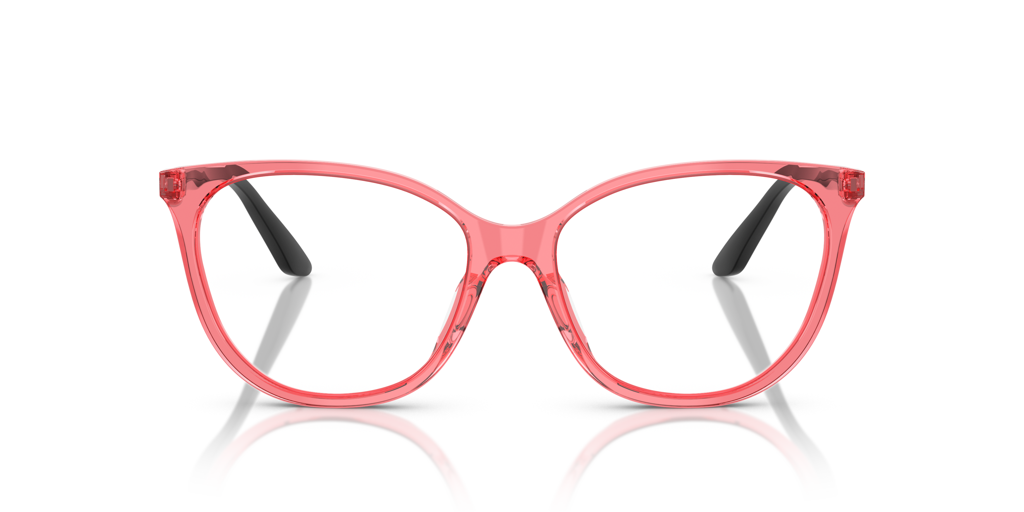 Emporio Armani Damen Transparent,Rot 0Ea3249u 6198 Kunststoff Schmetterling / Cat-Eye Transparent/Rot Brille Online; Brillengestell; Fassung; Auch Als Gleitsichtbrille