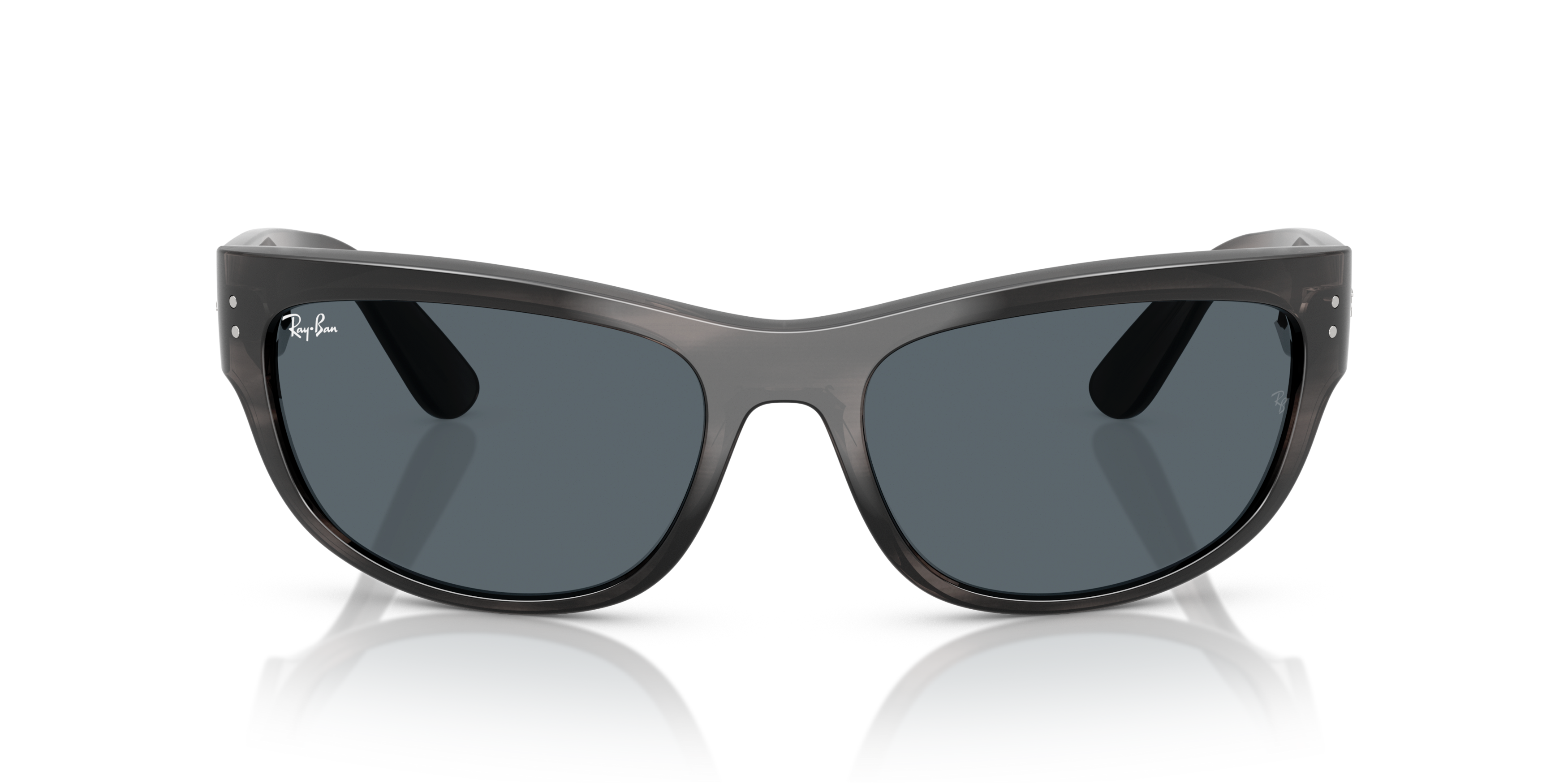 Ray-Ban MEGA BALORAMA 0RB2289 1404R5 Sonnenbrille in Panto-Form aus grauem Kunststoff, Größe Groß