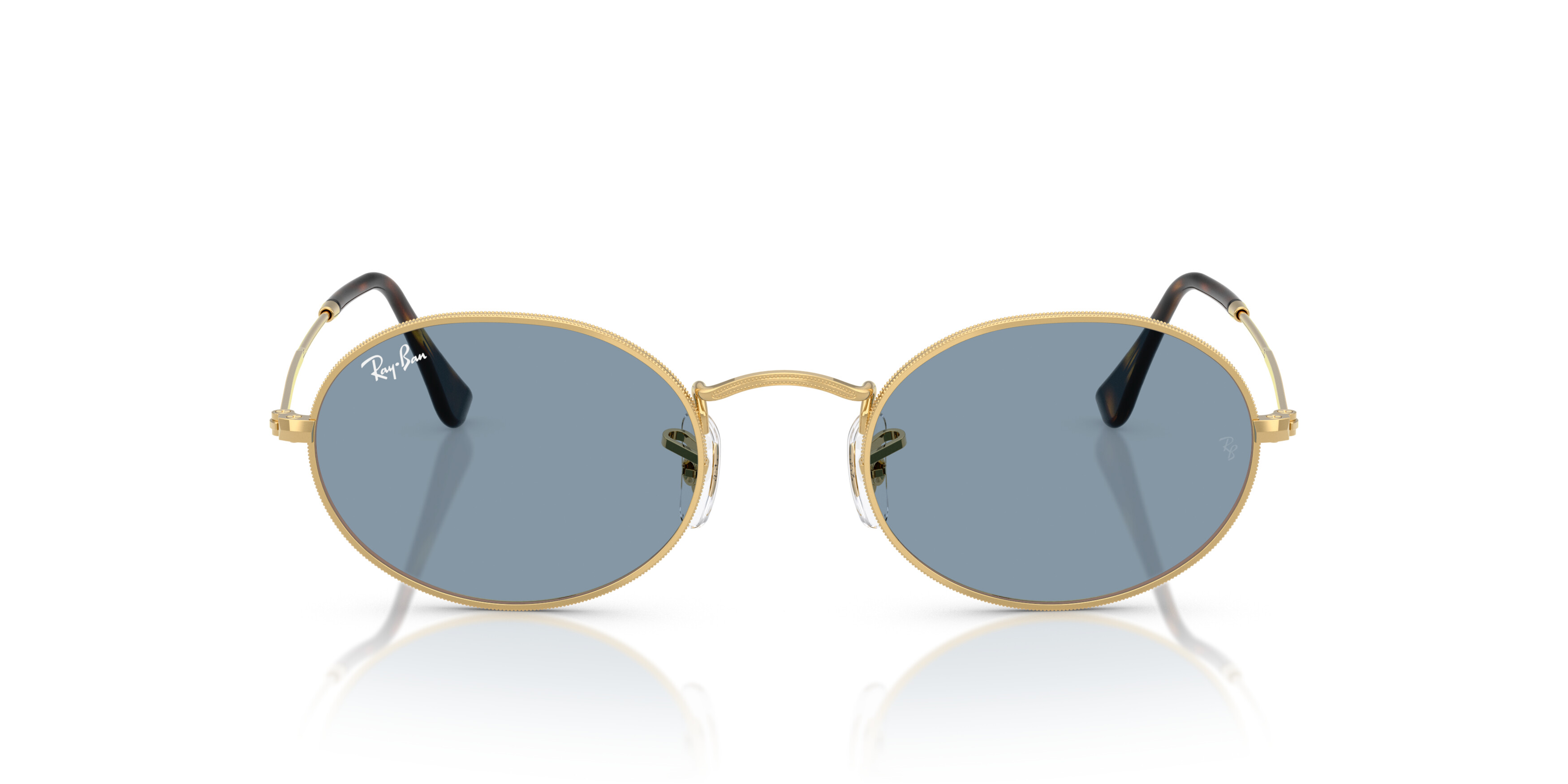 Ray-Ban Unisex Grau,Petrol Oval Metal Summer Capsule 0Rb3547 001/56 Metall Rund Oval Grau/Petrol Sonnenbrille Mit Sehstärke, Verglasbar; Sunglasses; Auch Als Gleitsichtb