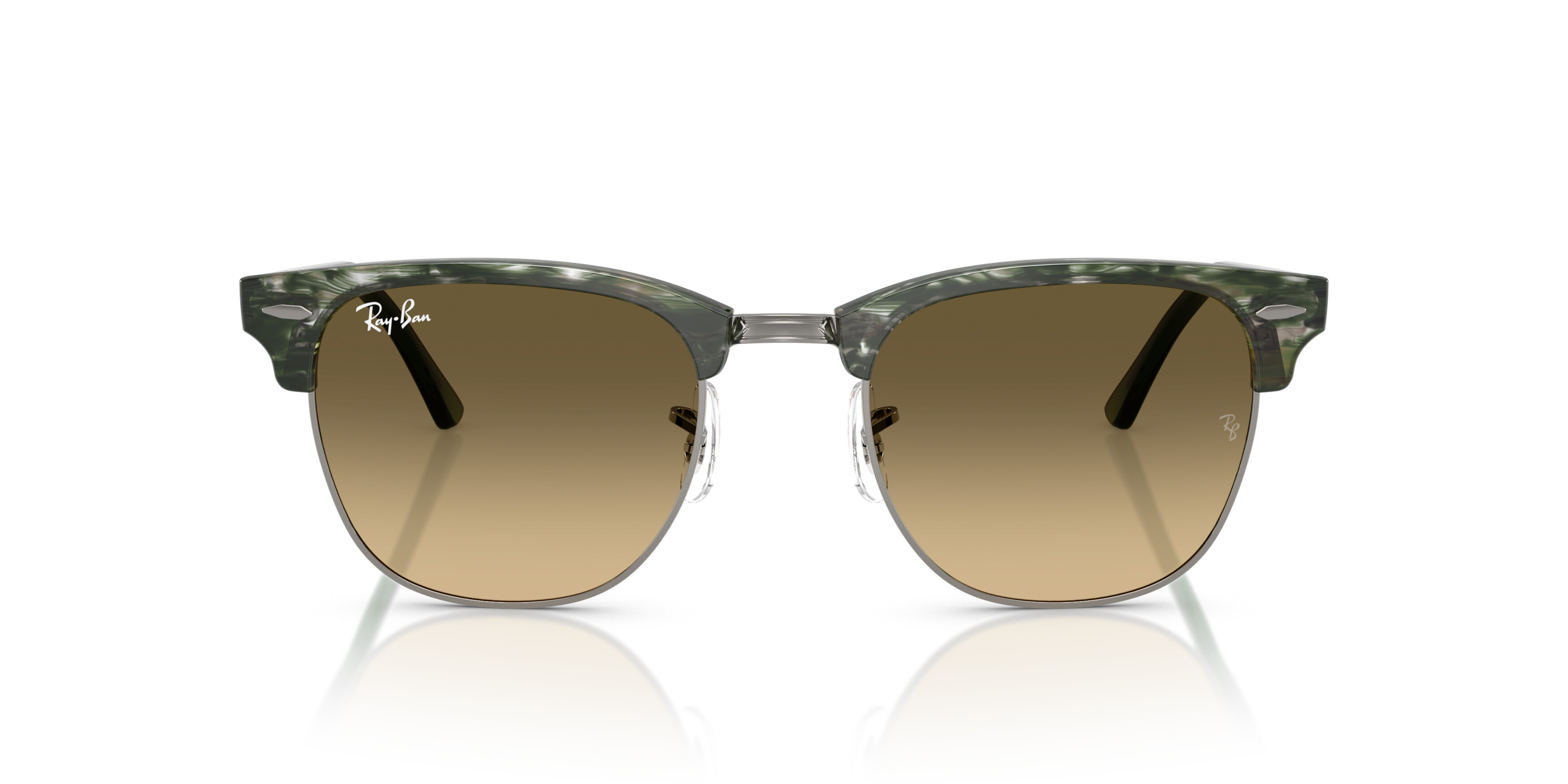 Ray-Ban Unisex Transparent,Grün Clubmaster 0Rb3016 68200A Kunststoff Panto Transparent/Grün Sonnenbrille Mit Sehstärke, Verglasbar; Sunglasses; Auch Als Gleitsichtbrille