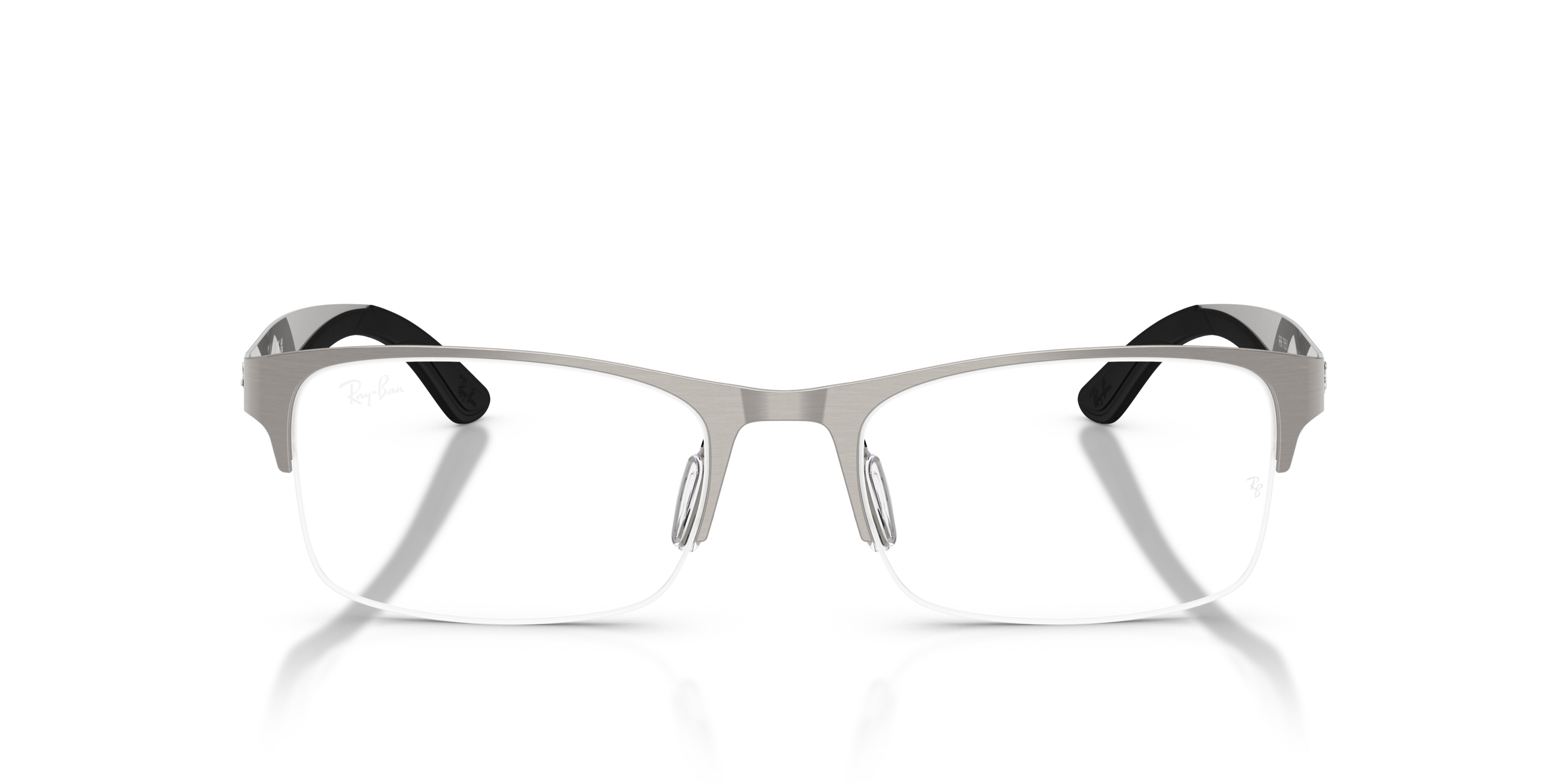 Ray-Ban Herren Grau Rb7551 Optics 0Rx7551 3214 Metall Rechteckig / Brille Online; Brillengestell; Fassung; Auch Als Gleitsichtbrille