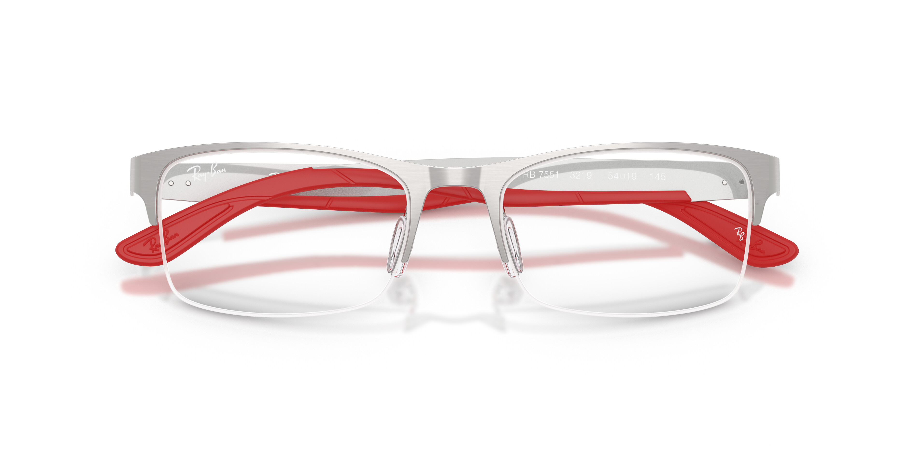 Ray-Ban Herren Silberfarben,Silberfarben 0Rx7551 3219 Metall Rechteckig Silberfarben/Silberfarben Brille Online; Brillengestell; Fassung; Auch Als Gleitsichtbrille