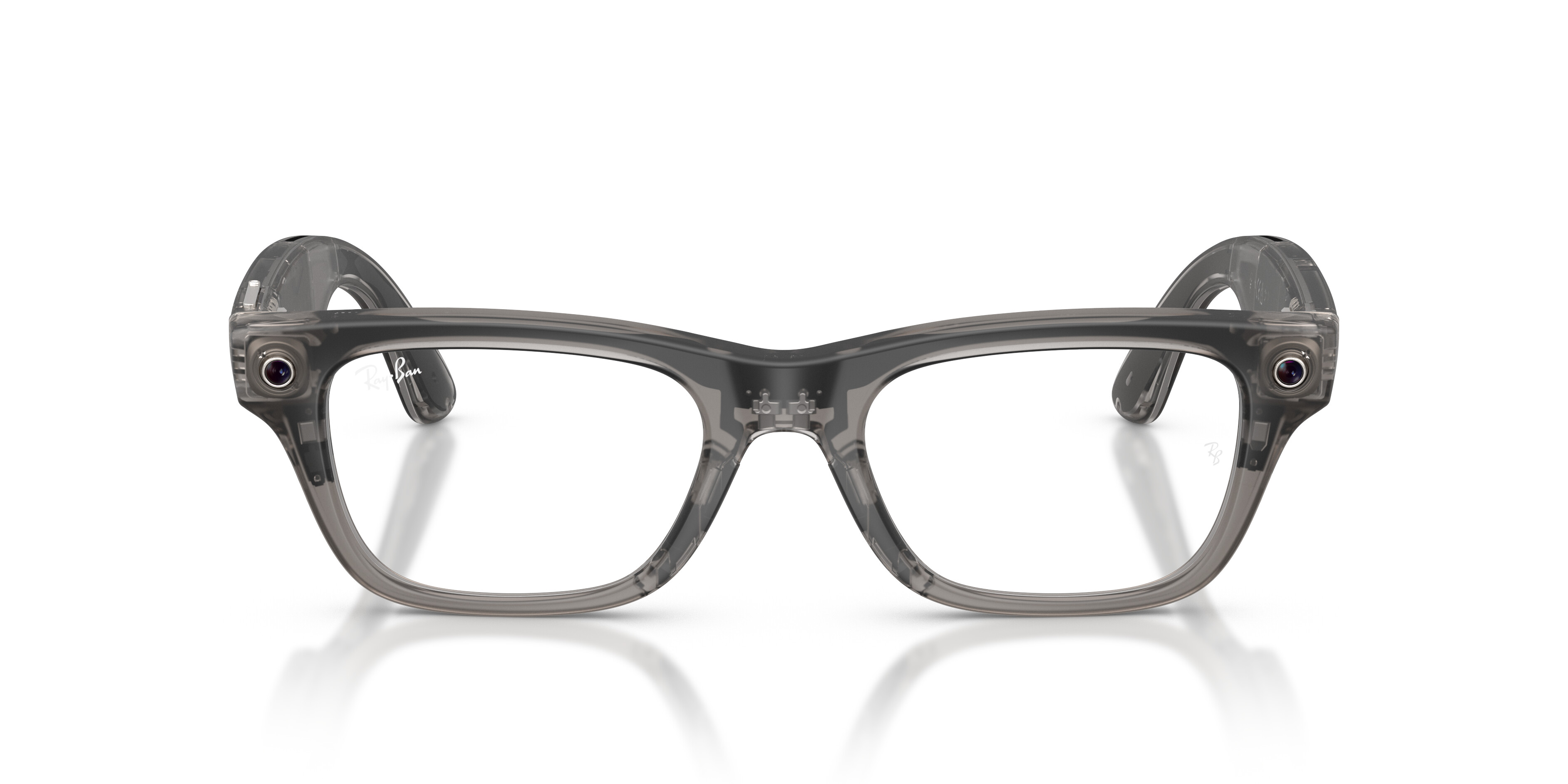 Ray-Ban | META Ray-Ban Meta Blayzer Optic 0RW7001 8529 Kunststoff Rechteckig Grau/ AI Glasses; mit Kamera; mit Sprachsteuerung; Fotos & Videos