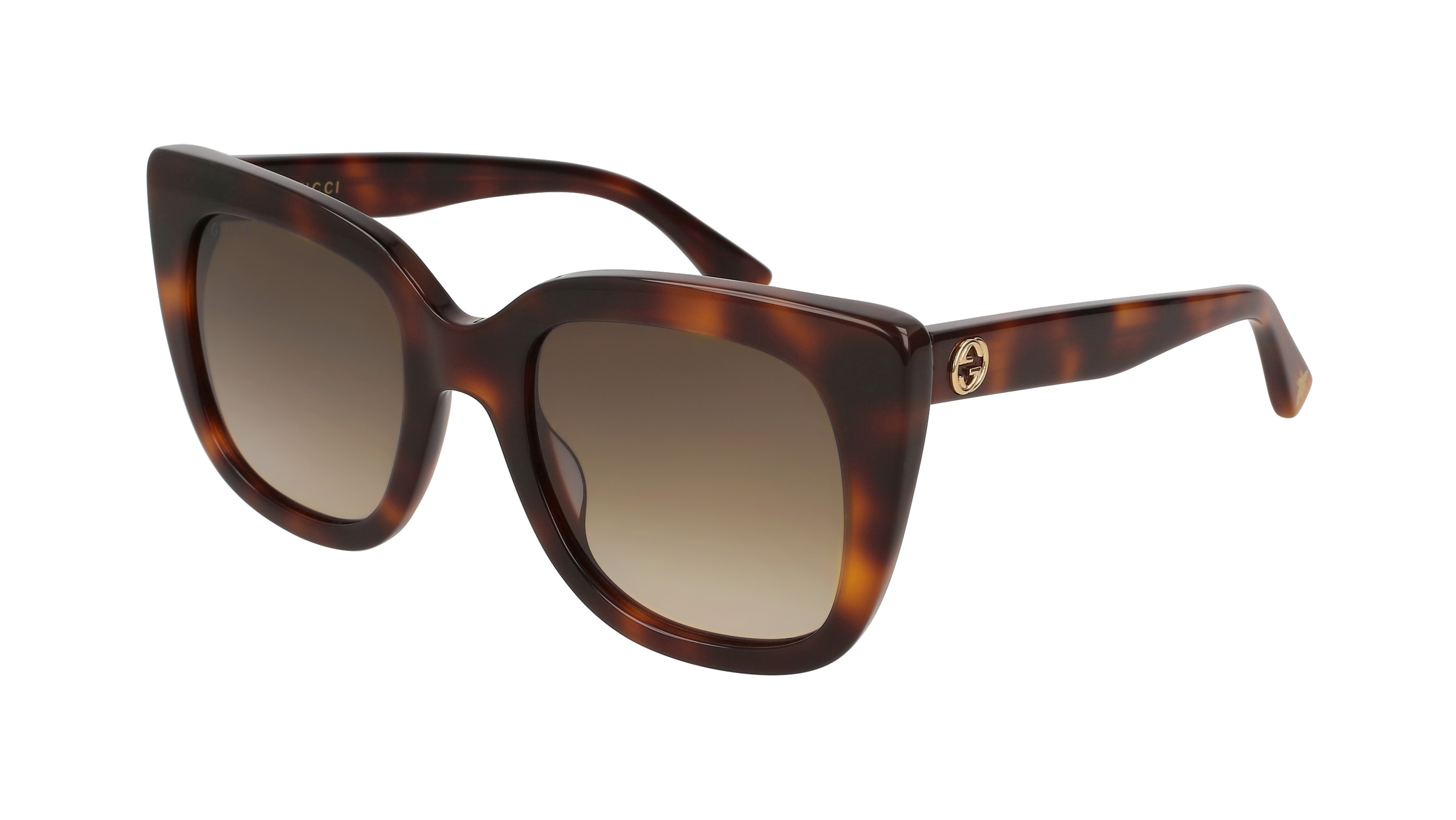 Gucci GG0163S 002 Damen Sonnenbrille in Havana | Apollo Online-Shop
