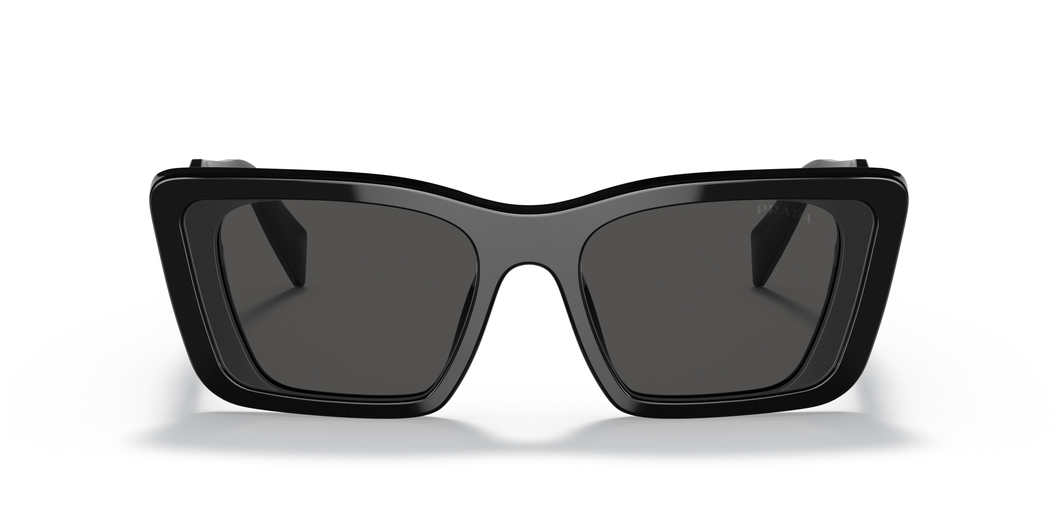 Prada Sonnenbrille 0PR 08YS 1AB5S0 in Schwarz für Damen im Cat-Eye Design, Größe Klein aus Kunststoff mit Option zur individuellen Verglasung