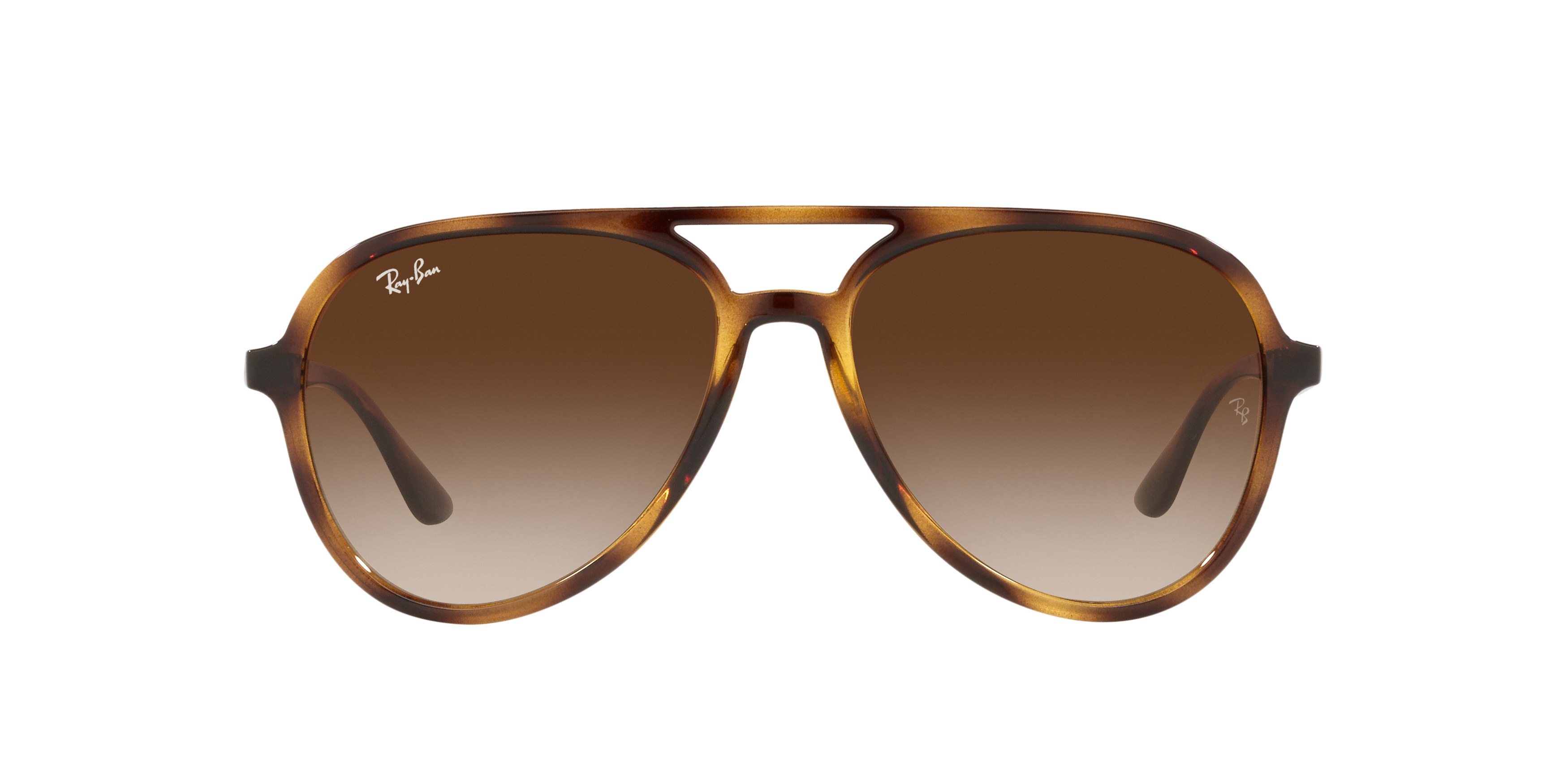 Ray-Ban RB4376 Sonnenbrille in Havana, Pilotenform, Kunststoff, Größe Mittel