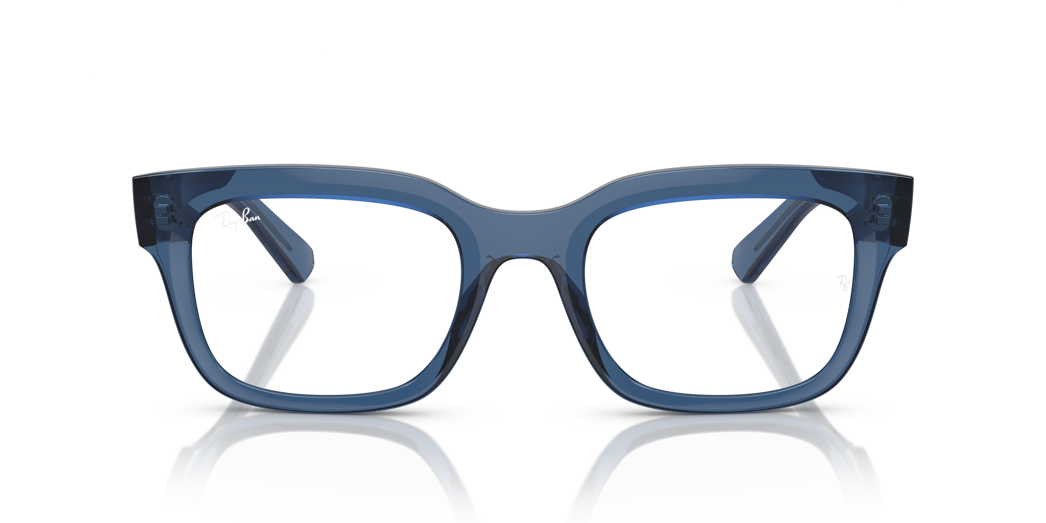Ray-Ban Chad Optics Bio-Based Dunkelblau Transparent Fassung Klar Glas Polarisiert 52-22, RX7217 - Image 9