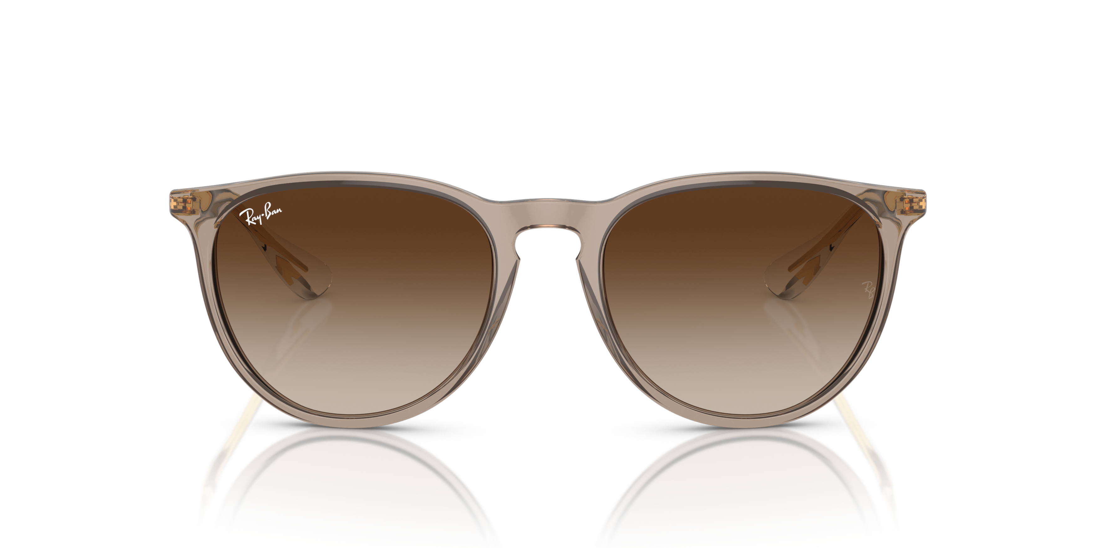 Ray-Ban Erika Classic 0RB4171 674413 Damen Sonnenbrille Panto aus Kunststoff in Braun, Klein